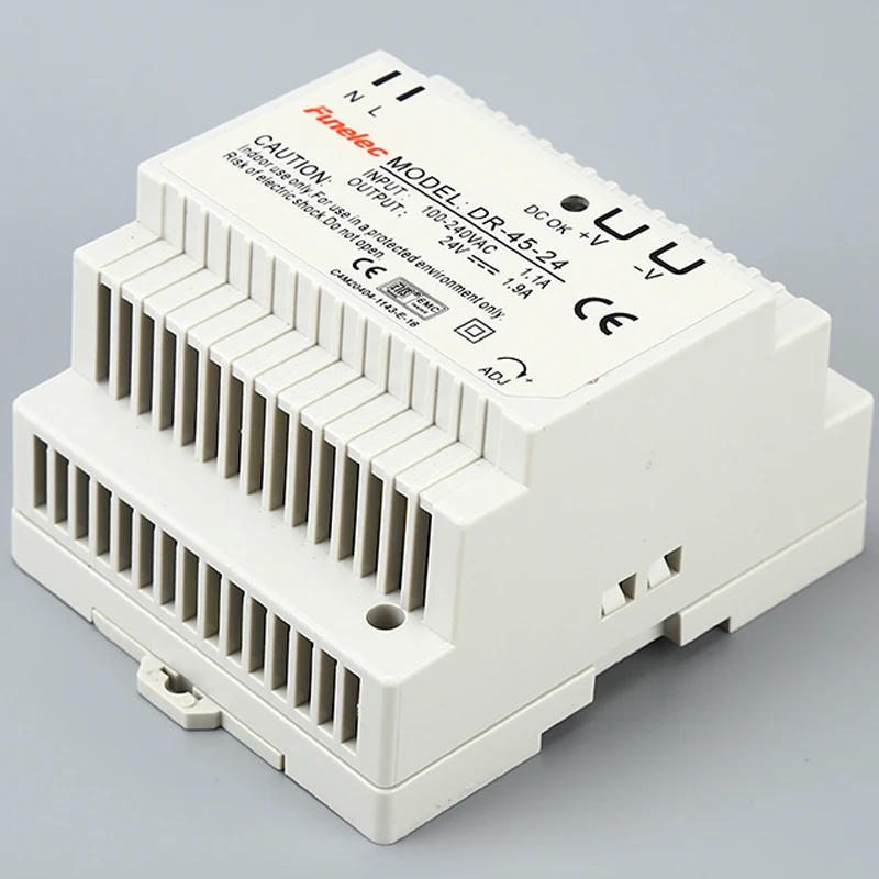 Импульсный источник питания 45 Вт Din рейка монтажный одиночный выход 12V3. 5A 5V5A DR-45-24V2A AC в DC трансформатор