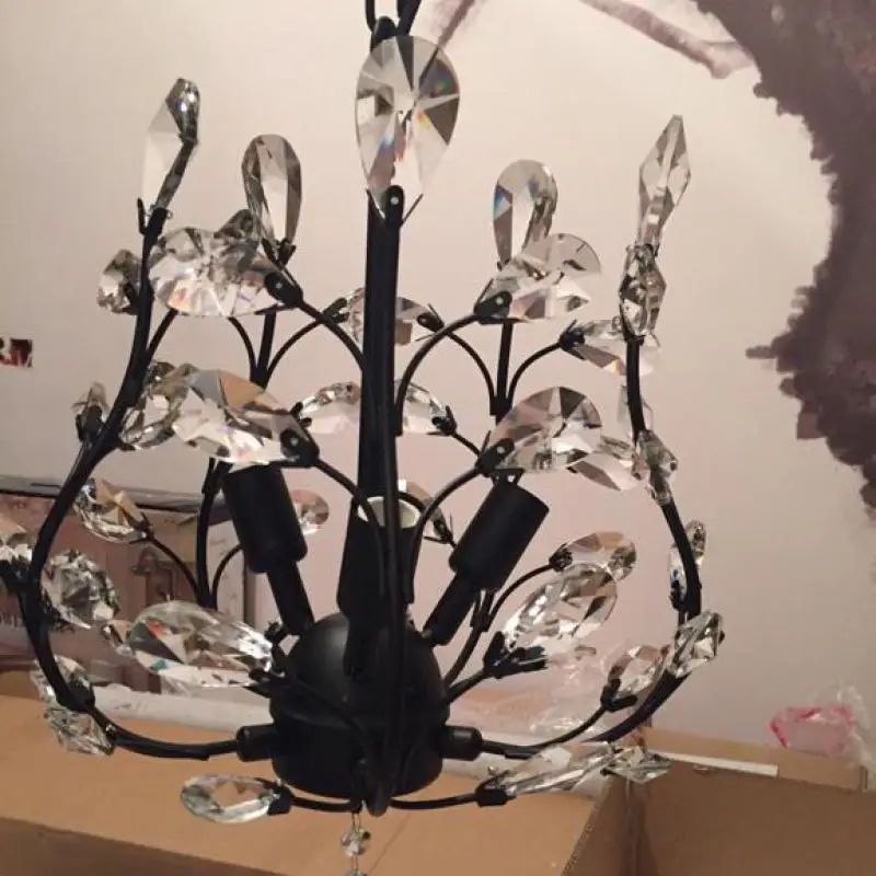 Современные хрустальные подвесные светильники Красивое железо Столовая свет