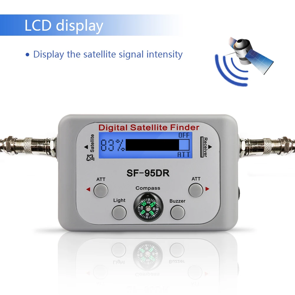 LED Дисплей Компасы Цифровой спутниковый Finder рецепторов ТВ ресивер декодер Satlink