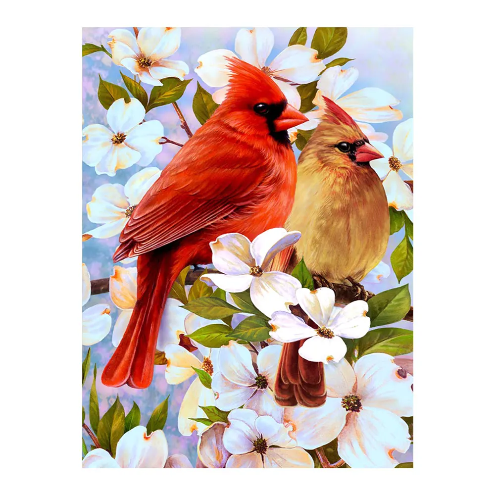 Алмазная живопись Cardinals птица животное полностью круглая новинка сделай сам