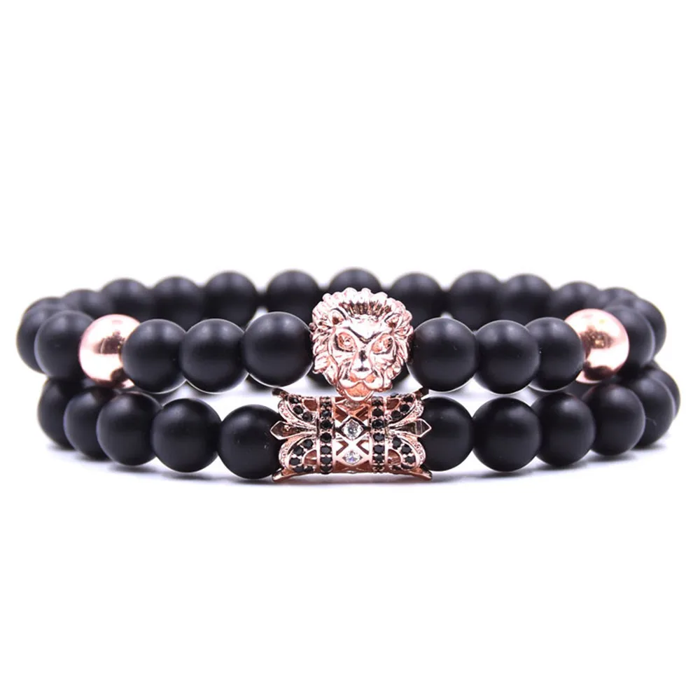 

Lion Stone Bracelet Beads Bracelets For Women Pulseira Masculina Men Jewelry Feminina Bileklik Elastic Braclet Mens 2018