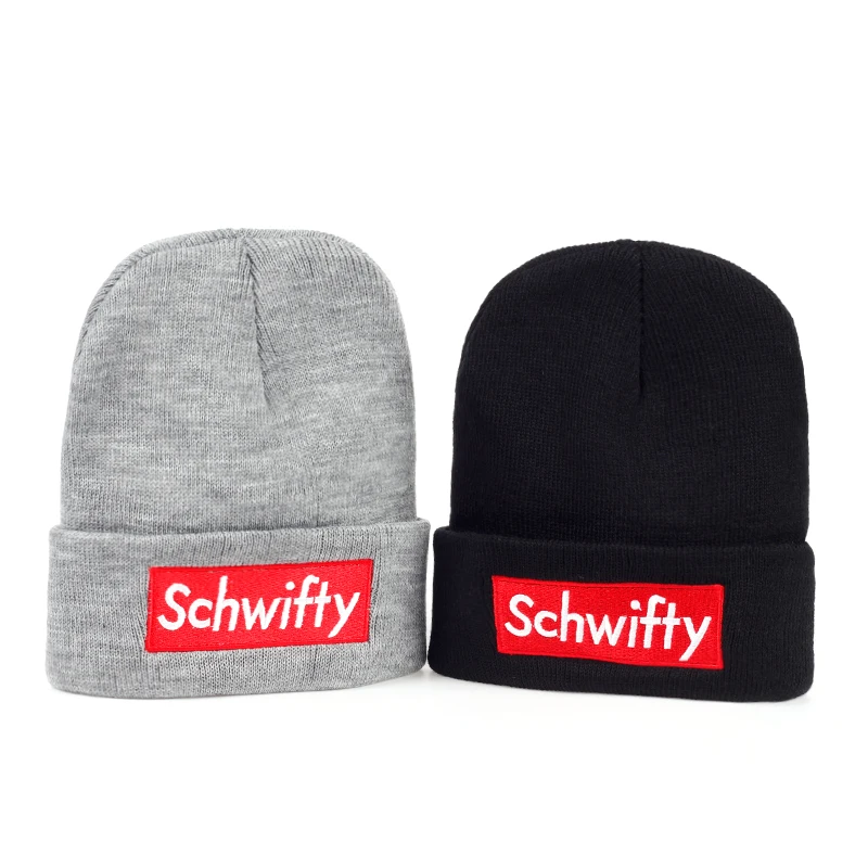Получите Schwifty Зимние трикотажные шапки Rick and Morty Schwifty классический язык теплые шапочки с вышивкой лыжные вязаные шапки