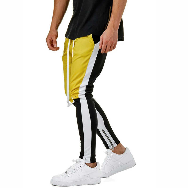 Для мужчин хип хоп Тощий сращены Street Wear лодыжки брюки упругие талии шнурок