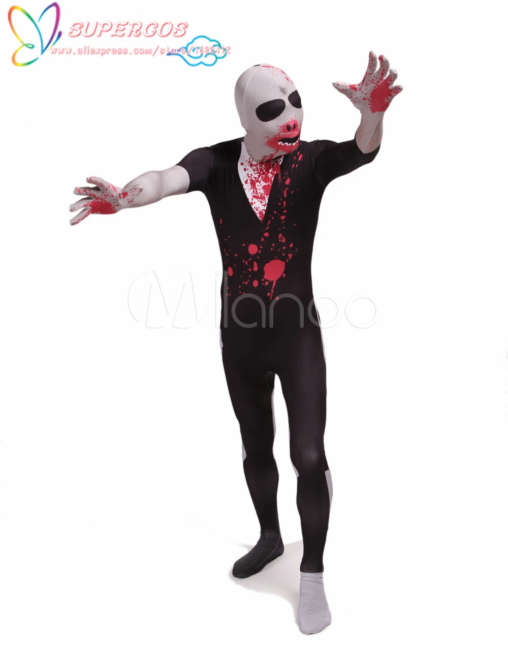 

Высококачественный костюм Zentai разных цветов для Хэллоуина карнавала вечевечерние кровяного демона из спандекса