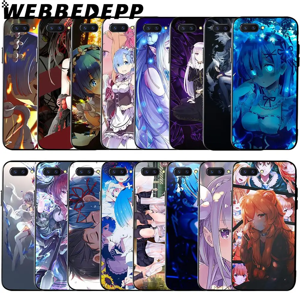 WEBBEDEPP мягкий чехол с аниме Rem Re Zero emilia для Huawei Honor 6 7A Pro 7C 8C 7X 8X 8 9 10 lite Note10|Бамперы| |