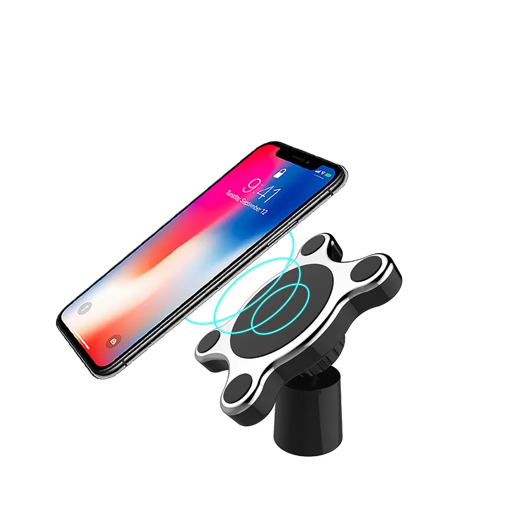 Быстрое автомобильное беспроводное зарядное устройство 2-в-1 для смартфонов