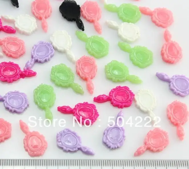 

250pcs little lovely candy shiny color comb assorted resin Cabochon for Kawaii Decoden DIY Projects 20mm