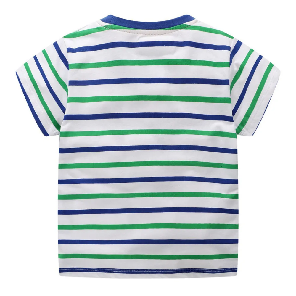 Одежда для маленьких мальчиков одежда с короткими рукавами и рисунком единорога