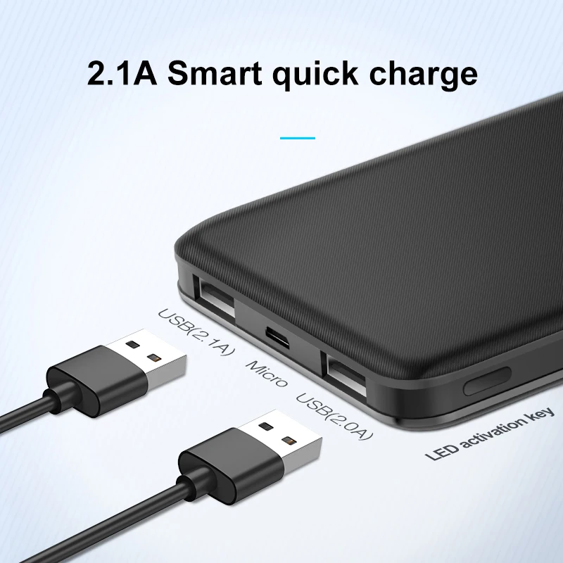 HOCO 10000 мАч двойной USB внешний аккумулятор портативное зарядное устройство для