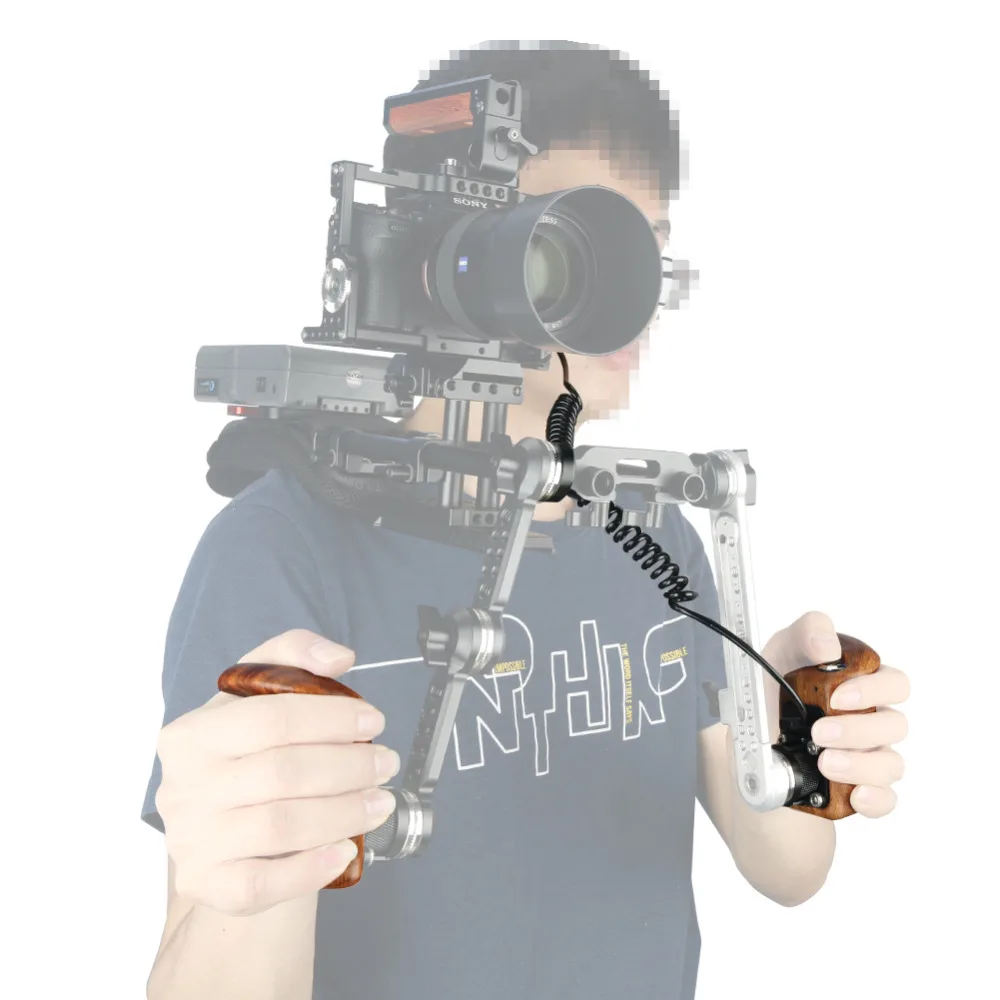 Ручка для камеры NICEYRIG деревянная ручка DSLR ARRI Rosette видео вкл. ВЫКЛ.|Клетки камер| |