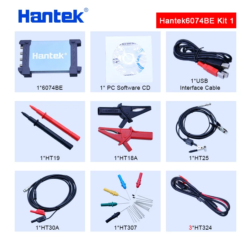 Hantek 6074BE серия Kit I 4CH 70 МГц автомобильное диагностическое оборудование действие