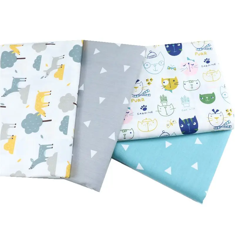 

Cartoon Printed Baby Cotton Twill Fabric by meter for DIY Sewing Bed Sheet Dress making cotton fabric