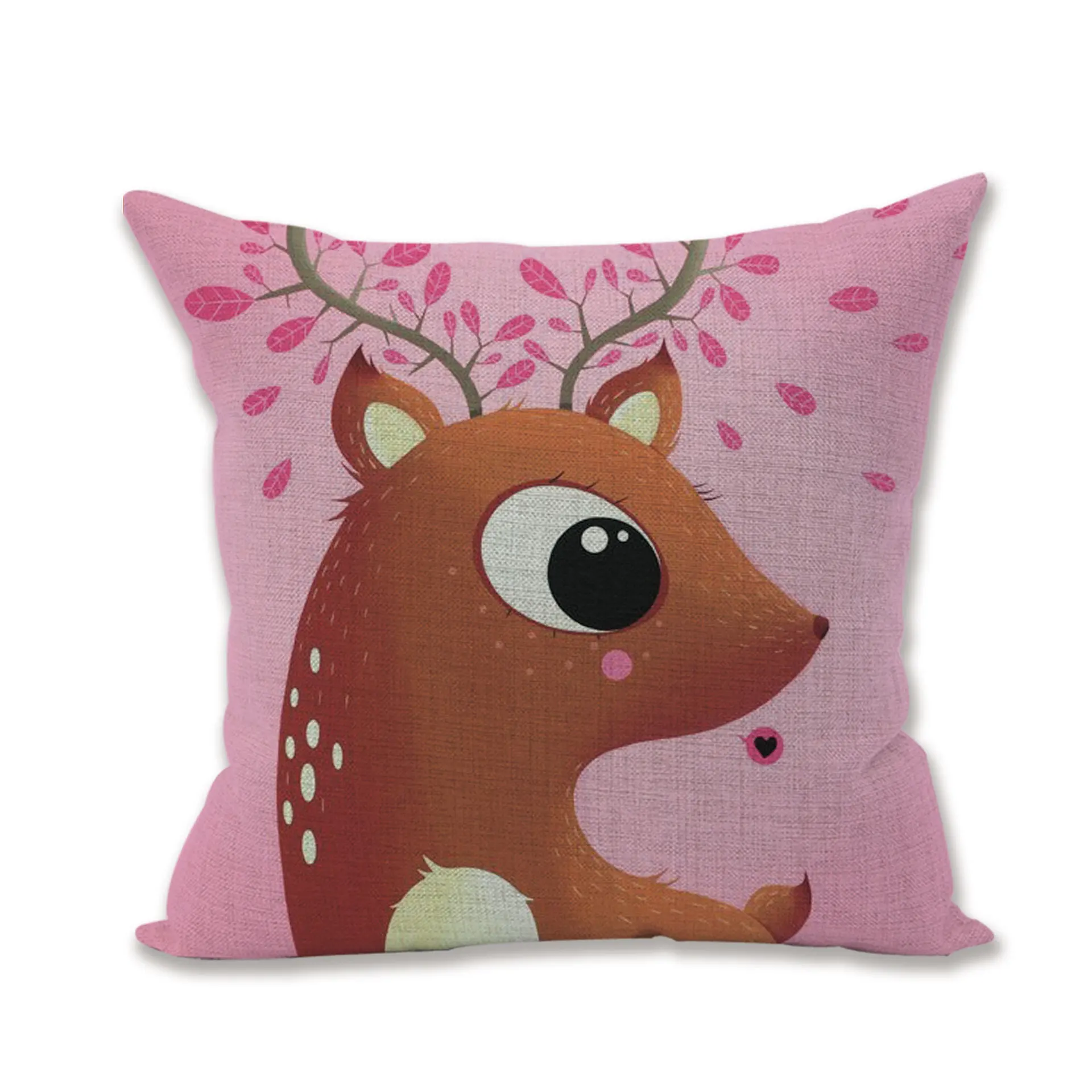 45*45cm Deer Sheep Dog Cases Linen Pillow Cover Animal Pattern Home Custom Pillowcase Case | Дом и сад