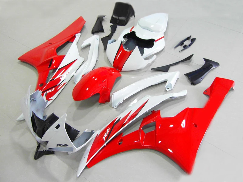 2015 литьевая форма мотоцикла обтекатель комплект для YZFR6 06 07 YZF R6 2006 2007 YZF600 белый