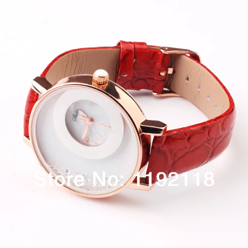 2013 new! Fashion ladies leather strap watch free shipping 3 colors | Наручные часы