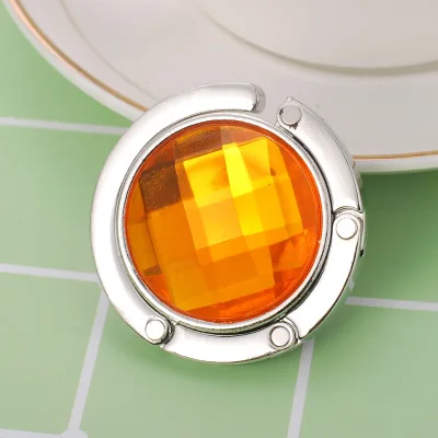 Yellow 1PC Портативная Металлическая складная сумка, кошелек, настенный крючок, вешалка для сумки, органайзер, кошелек, крючок, держатель для сумки, сумка, складной крючок для стола - Цвет: Yellow 1PC
