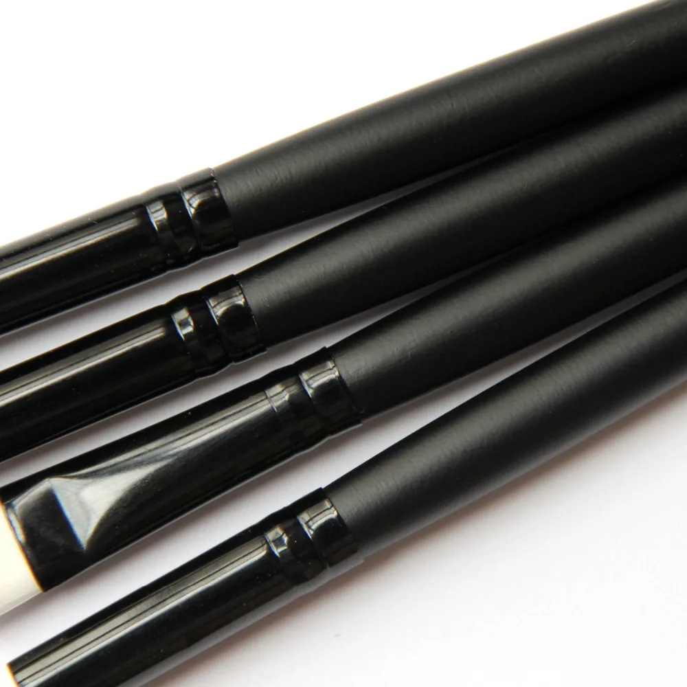 8 шт. черный набор кистей составляют Красота Косметика Фонд Blending Brush с 3-Цветной