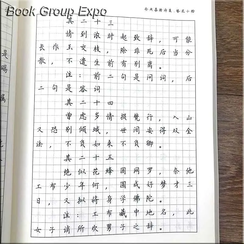 Цветочная каллиграфия xiao kai тетрадь для взрослых античная копия ручка рисования