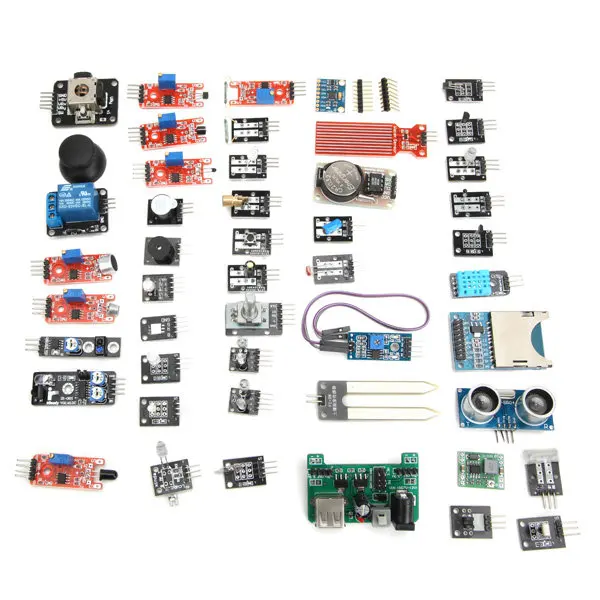 

Комплект платы сенсорного модуля 45 в 1, обновленная версия для датчика Arduino для обучения обучению, 45 в 1, «сделай сам», бесплатная доставка