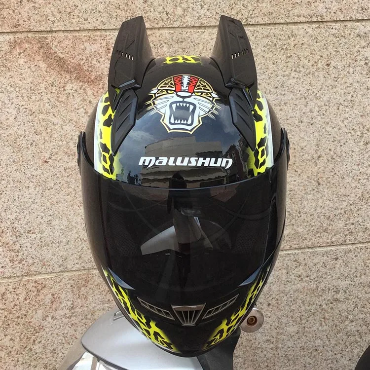 Для Malushun moto rcycle шлем Мужской анфас шлем женский рога животных шлем Высокое качество Мото шлем