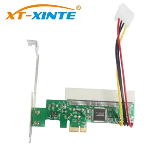 XT-XINTE LPE1083 PCI-Express к PCI адаптер PCI-E X1X4X8X16 слот с 4Pin кабель питания карта зеленый Q00440