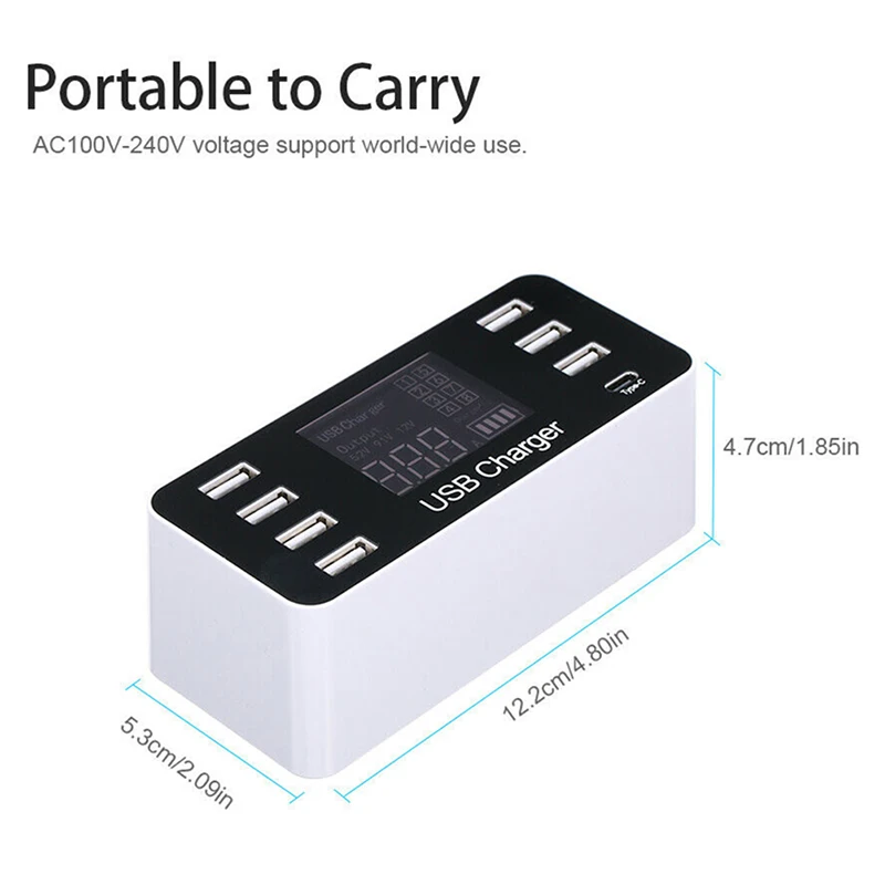 8 портов Мульти USB зарядное устройство концентратор Быстрая зарядка 3 0 Usb