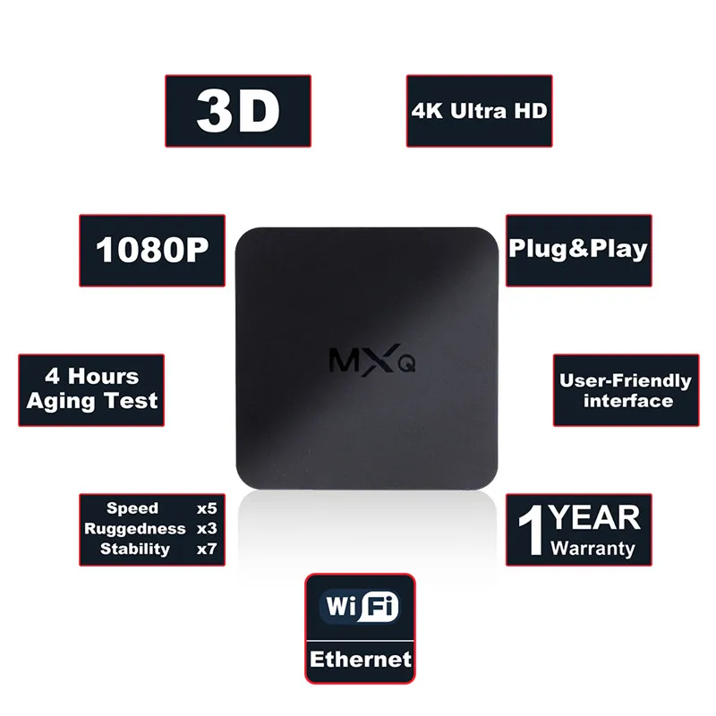 VHXSIN 2 шт./лот MXQ 4 К ТВ Box Allwinner h3 Quad core 1080 P HD Android 7 1 Smart ГБ 8 * К|ТВ-приставки и