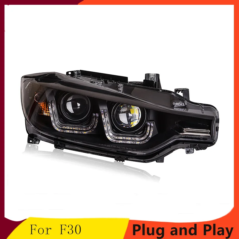 

KOWELL Car Styling For 3 Series F30 headlights 2013-16 For F30 LED head lamp Angel eye led DRL front light Bi-Xenon Lens xenon