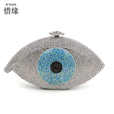 Брендовая модная черная сумка XIYUAN Дамский клатч с глазами дизайнерский женский