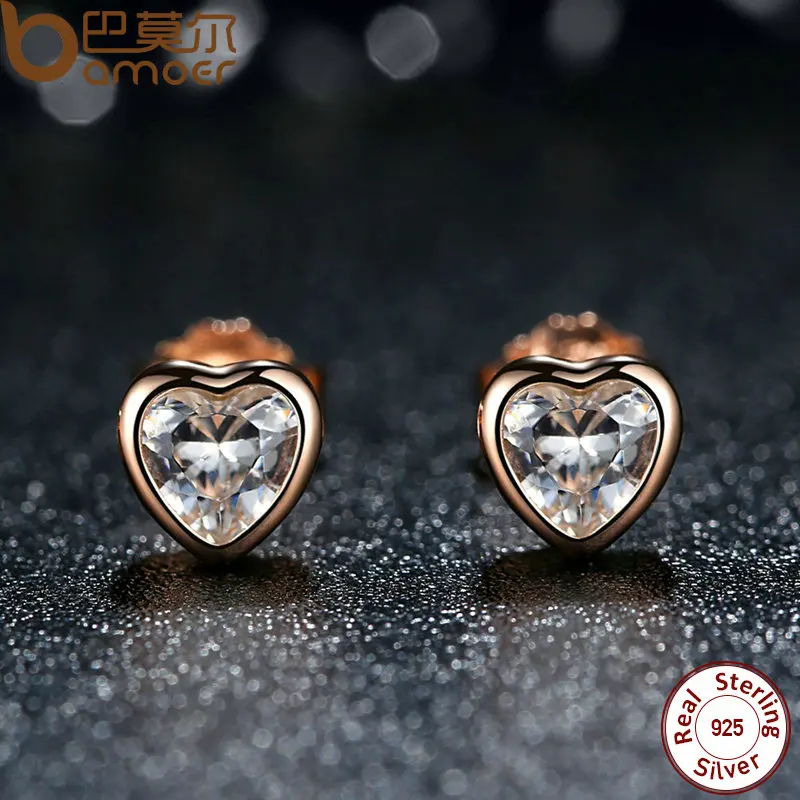 Женские серьги гвоздики из серебра с фианитом PAS452|earring holder|earrings titaniumearrings cristal |