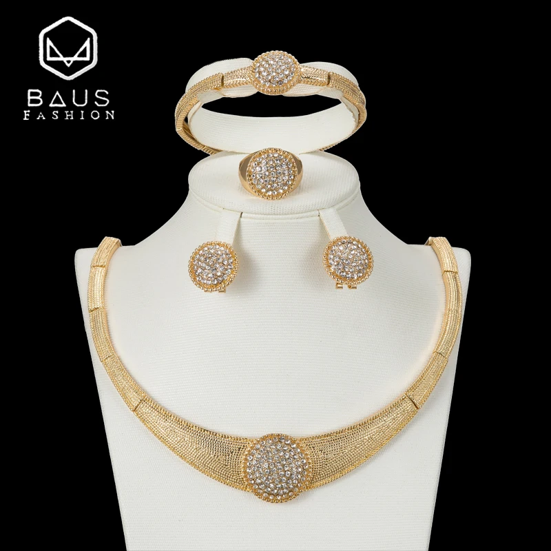 Комплект из колье и серёг золотистого цвета с бусинами|colorful jewelry sets|nigerian fashiondesigner