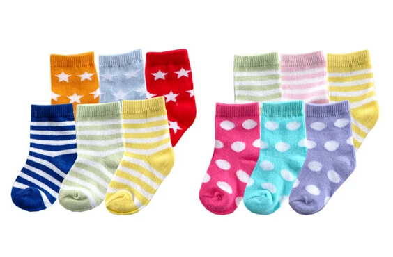Носки детские мягкие в полоску 6 пар/комплект|socks for baby|socks newbornspair socks |