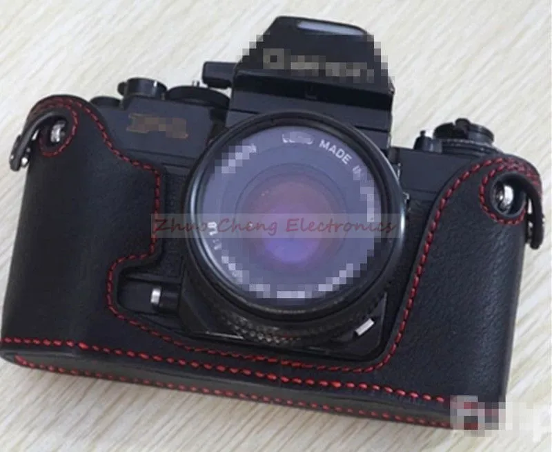 Чехол для камеры из натуральной кожи для Nikon, чехол для камеры Canon F1 F-1, черный или темно-коричневый