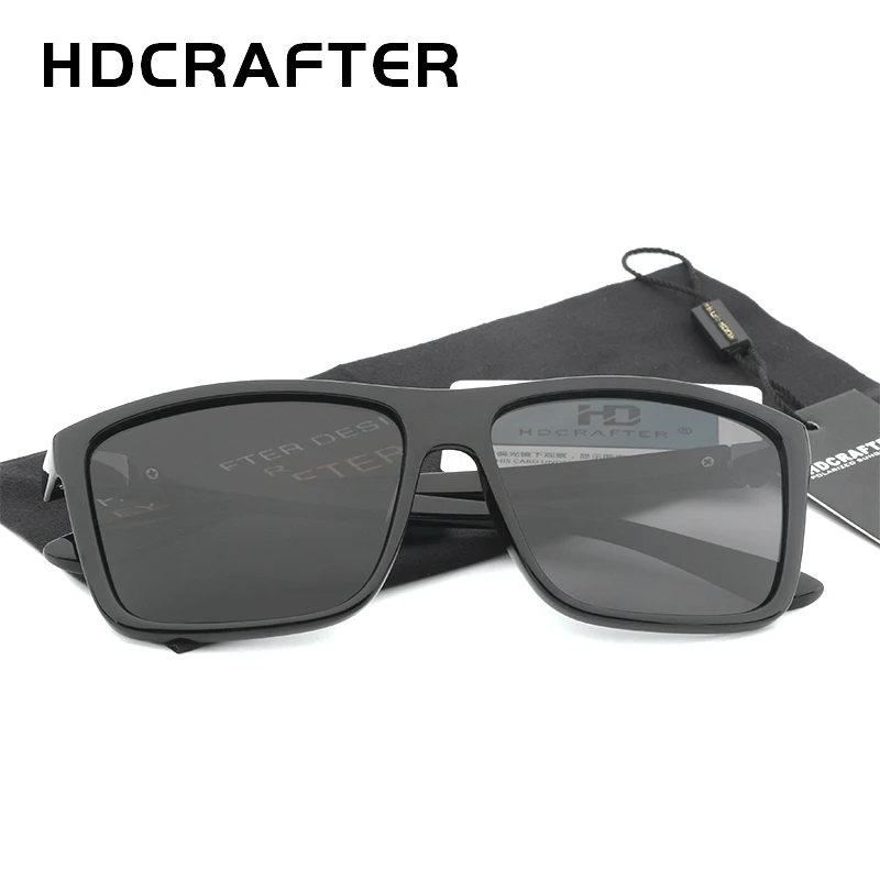 HDCRAFTER 2019 солнцезащитные очки мужские поляризационные квадратные фирменный