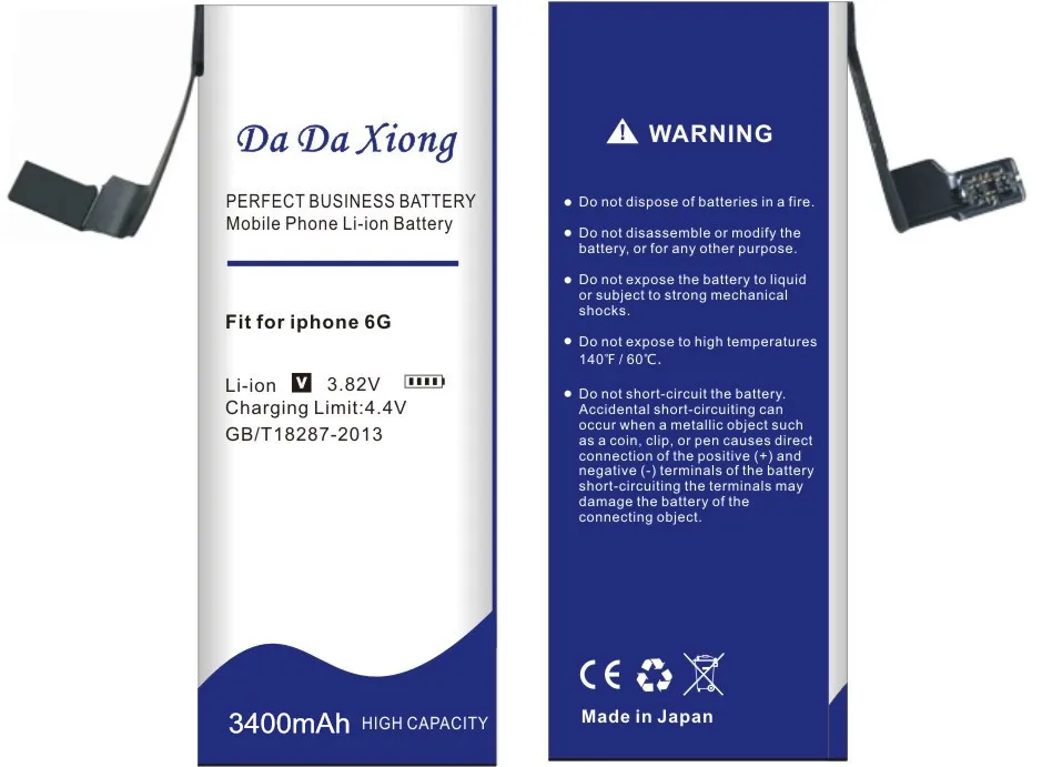 Оригинальный аккумулятор Da Xiong 3400 мАч для iPhone 6 6G с инструментами ремонта и
