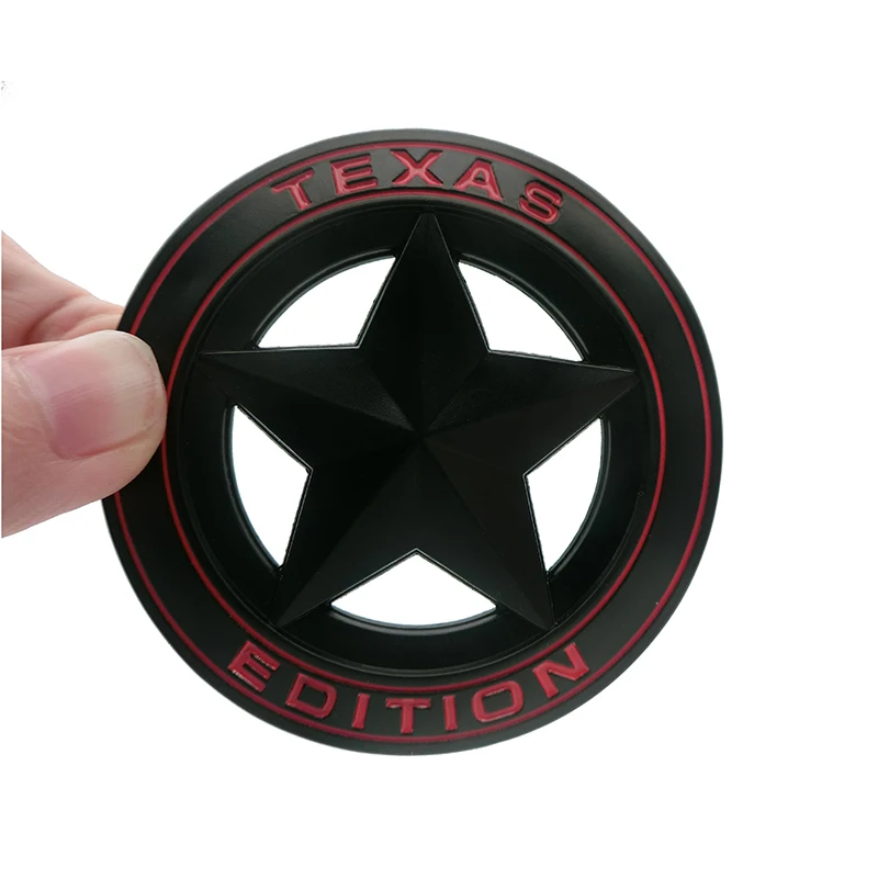 Металлическая Эмблема TEXAS EDITION щит пентаграмма 3D эмблемы автомобиля Fender сбоку
