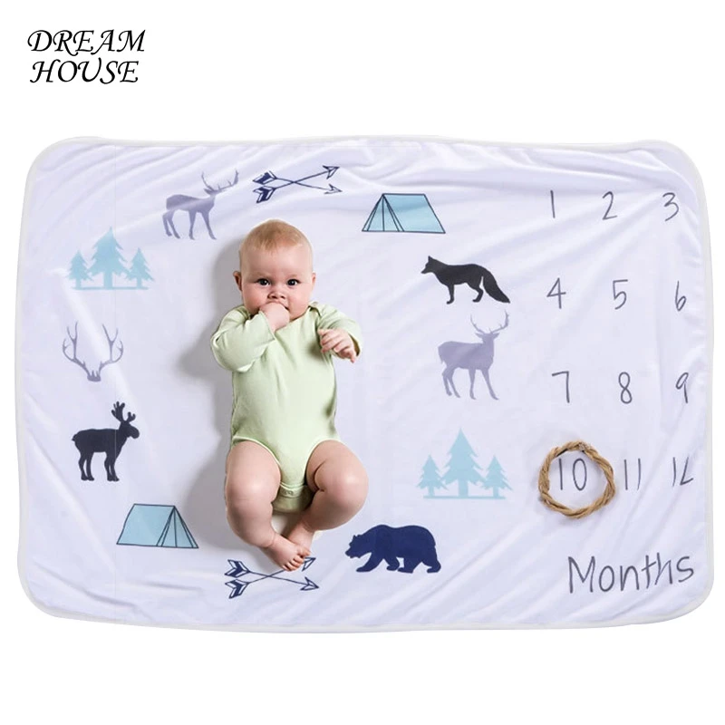 Горячее детское ежемесячное одеяло s Baby ежемесячный рост новорожденный фото фон