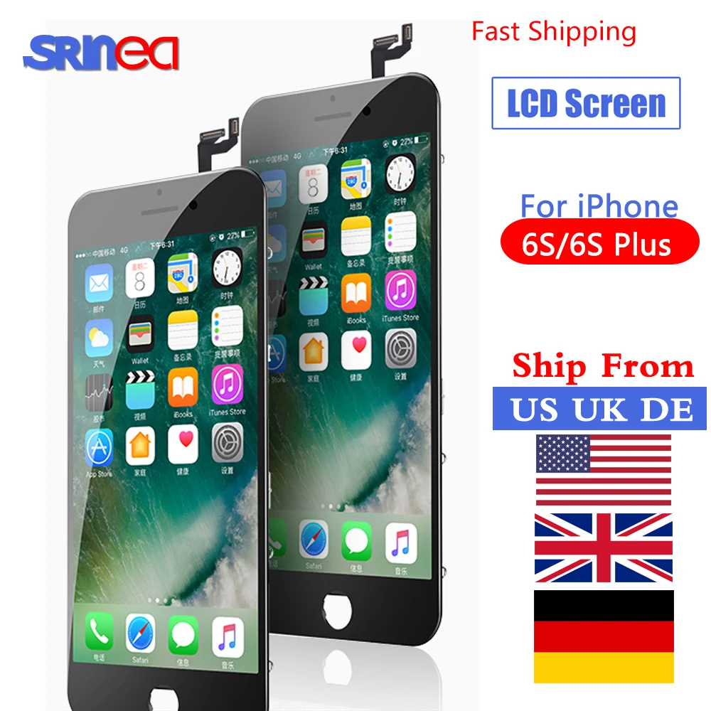 ЖК-дисплей для iPhone 6 S Plus замена экрана 3D сенсорный дигитайзер в сборе с рамкой AAA lcd