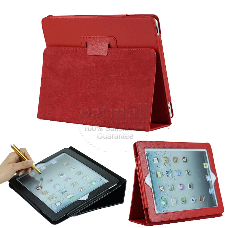 Чехол книжка из ПУ кожи с гладкой поверхностью для iPad 1|case for ipad ipadleather case |