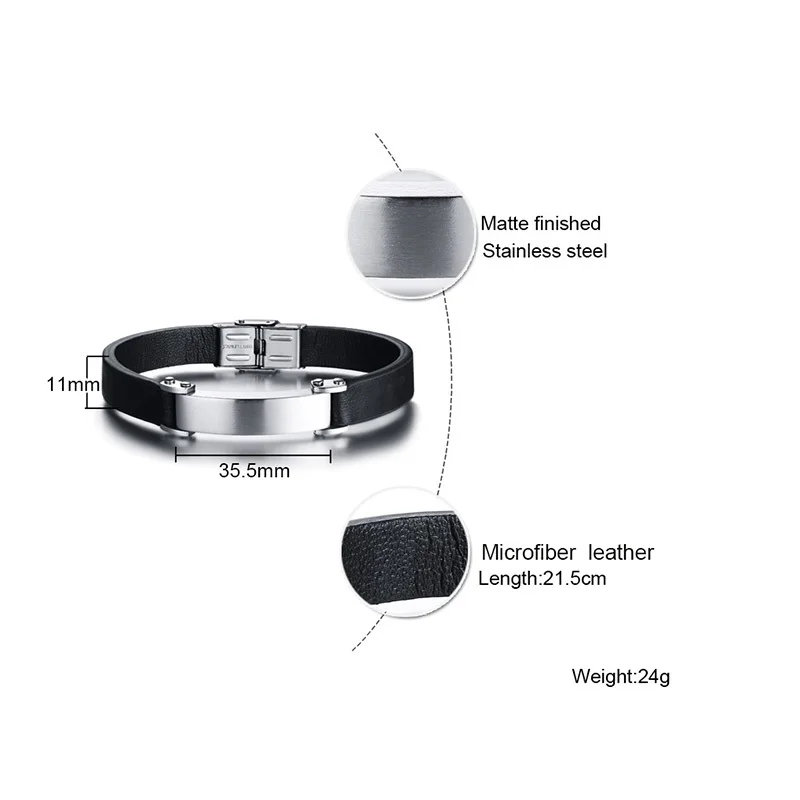 Мужской регулируемый браслет из натуральной кожи 11 мм | Украшения и аксессуары