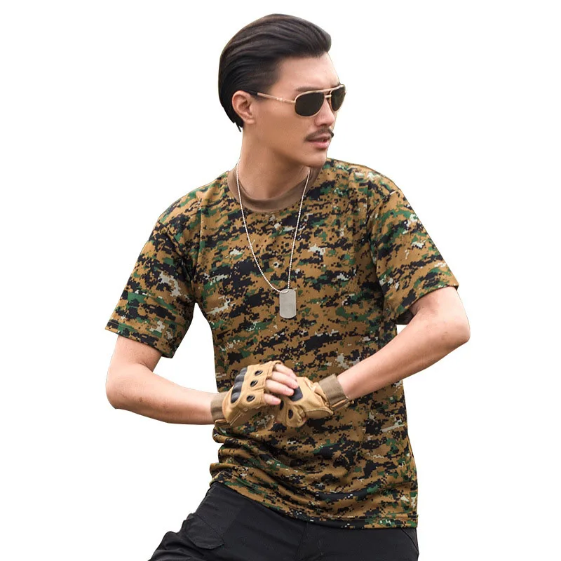 

New Python Print Military Camouflage Dryfit Fast Drying Shirt Top Sleeve Gym T-shirt For Men Outdoor Camping Mascube Compression