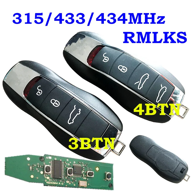 3 4 кнопки Smart Remote Key 315 МГц 433 434 для Porsche Panamera Macan Cayman 911 918 Spyder Cayenne|Ключ от авто| |