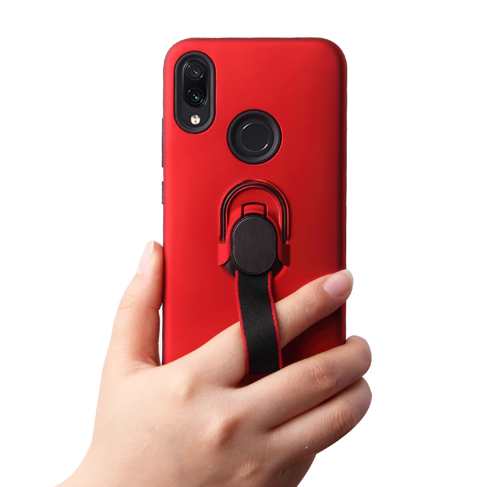Alxun For Xiaomi Redmi Note7 Case Hard Shell PC + TPU With Stand Car Magnetic Protective Ring Weave Back Pro |