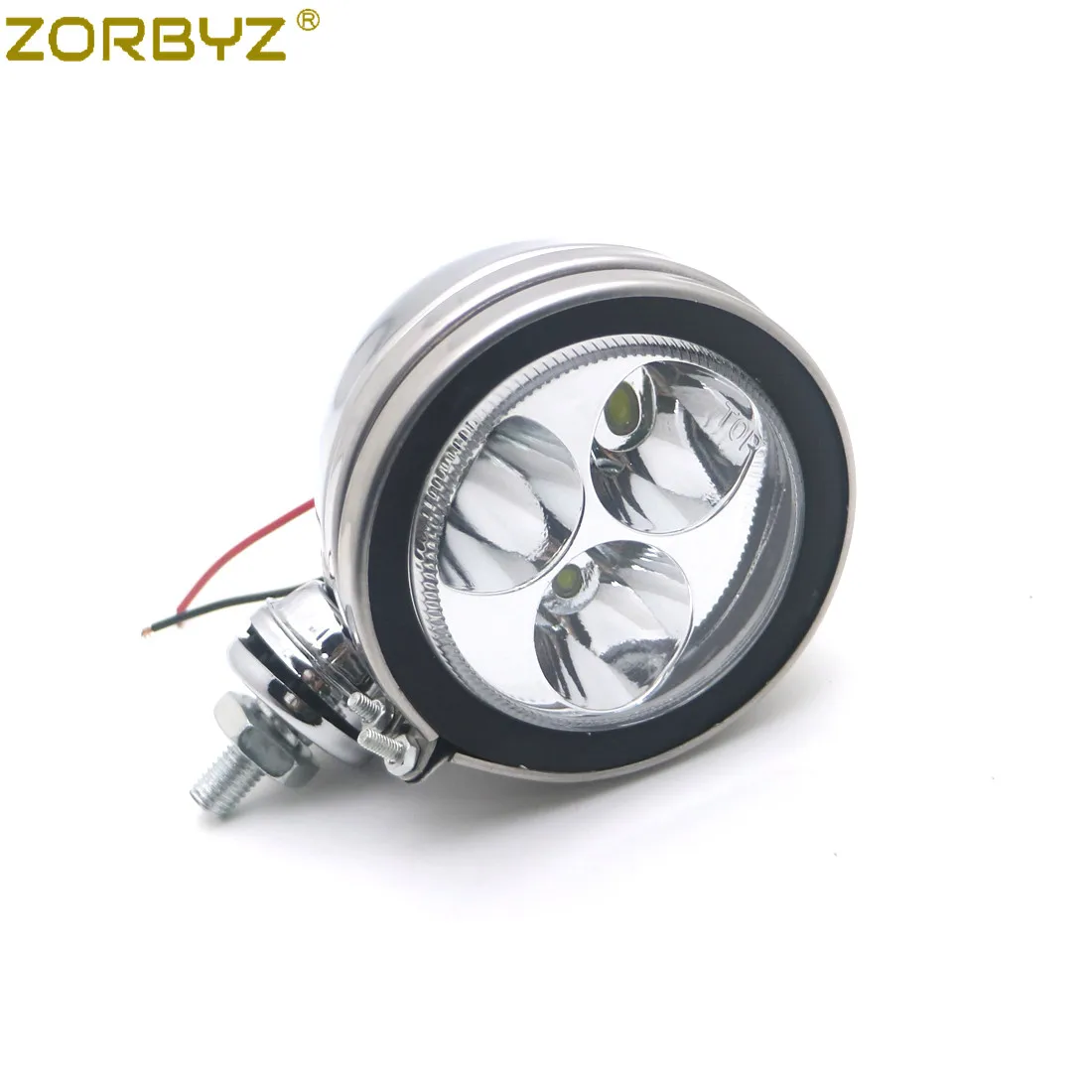 1Pcs Fog Light ZORBYZ мотоциклетный хромированный металлический Ретро светодиодный светильник для вождения, противотуманный светильник для Harley Cafe Racer Bobber Chopper на заказ - Цвет: 1Pcs Fog Light