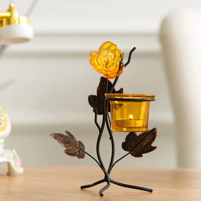 Европейский стиль ретро мебель для дома декоративный подсвечник железные