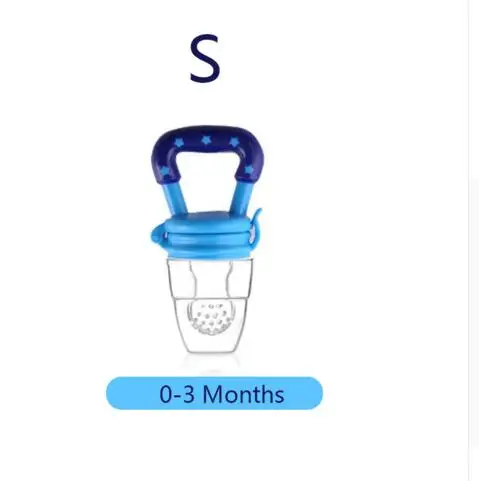 Blue S Детская соска для кормления фруктов и овощей в стиле поросенка, тренировочный пакет с пластиковой пряжкой - Цвет: Blue S