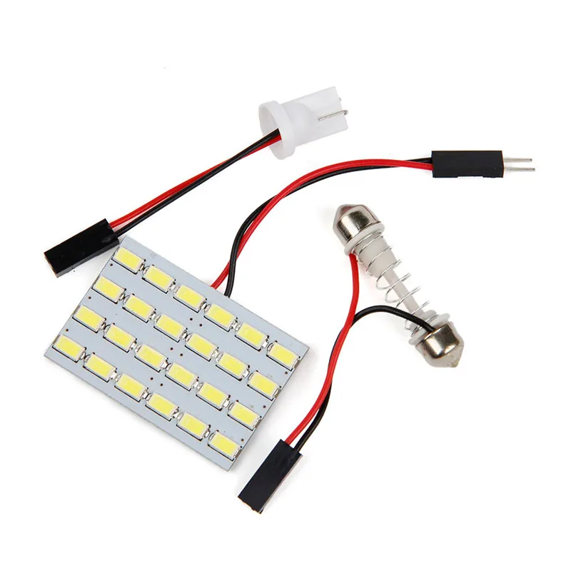 Автомобильный светильник 24 SMD 5630 T10 BA9S 12 В светодиодная панельная лампа купольная