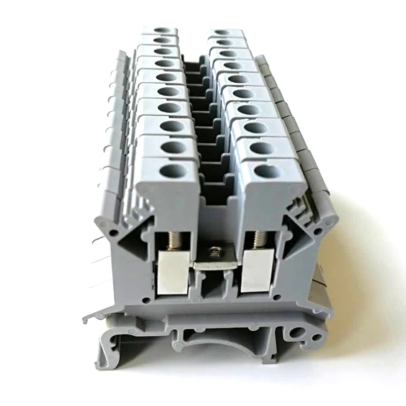 20/50/100 шт Din Rail электрические терминальные блоки UK-5N bornier винт провода электрические терминалы соединителя латунные кабельные morsettiera 41A