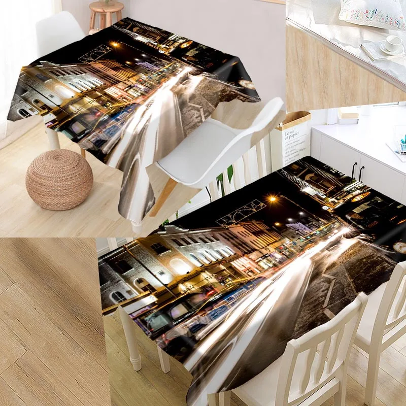 tablecloth Лондонская уличная скатерть с принтом, водонепроницаемая скатерть, большой размер, скатерти для кухни, свадебное оформление отеля - Цвет: tablecloth