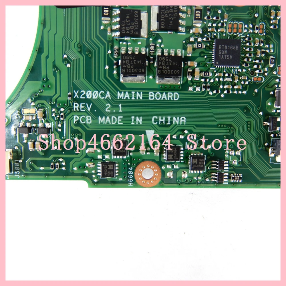 Материнская плата X200CA 1007 CPU 2 Гб RAM REV2.1 материнская для ноутбука ASUS X200CAP 100% тестовая